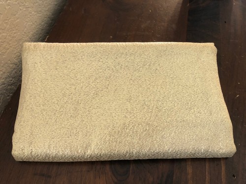 Vtg 1960s Lady Buxton Evening Clutch Gold Lame Trifold Snap Closure Pockets - Picture 11 of 11