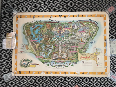 1958 *ROLLED* Disneyland B Large Park Map EXCELLENT CONDITION | eBay