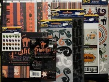 LITTLE YELLOW BICYCLE HALLOWEEN FRIGHTFUL COLLECTION PAPERS/EMBELLISHMENTS