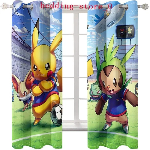 Tende Oscuranti 3D Spesse Bambini/Pokemon Pikachu Anello Termico Occhiello Superiore/Tende - Foto 80 di 93