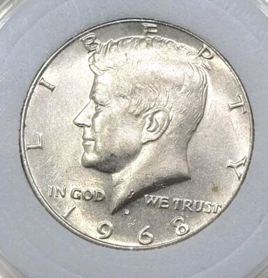 1968-D Kennedy Half Dollar Triple Die Obverse (Trust & Mint Mark
