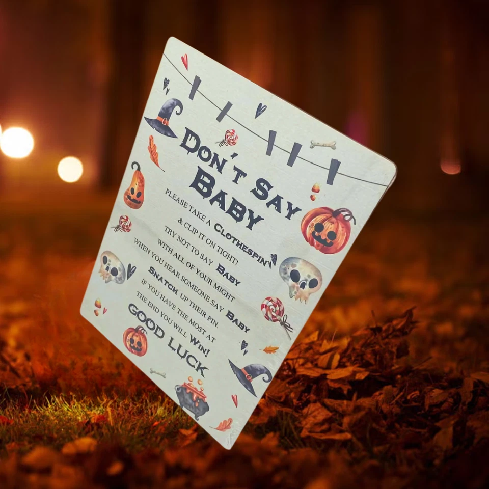 Juegos de Baby Shower - Naranja Cítricos No Digas Pinza Bebé Juego Foto 3 de 4