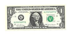 2017- $1. DOLLAR NOTE WITH A VERY FANCY NUMBER (27273377) .