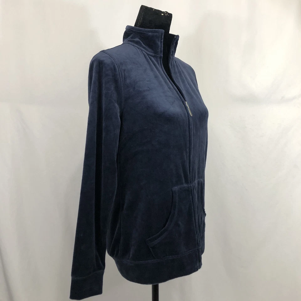Exertek NWT Womens Size S Blue Long Sleeve Full Zip Velour Jacket - Image 2 of 4