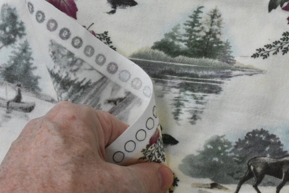 By 1/2 Yd, "Canoe Country" Scenes on Cream Flannel, Moda, Holly Taylor, P8943 - Image 4 of 4