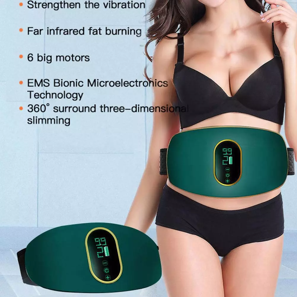 Slimming Body Shaper Belt, Best Abdominal Trainer, Waist Trimmer Belt, Hot  Compress Far Infrared Heating Slimming Belt Vibrating Weight Loss Massager