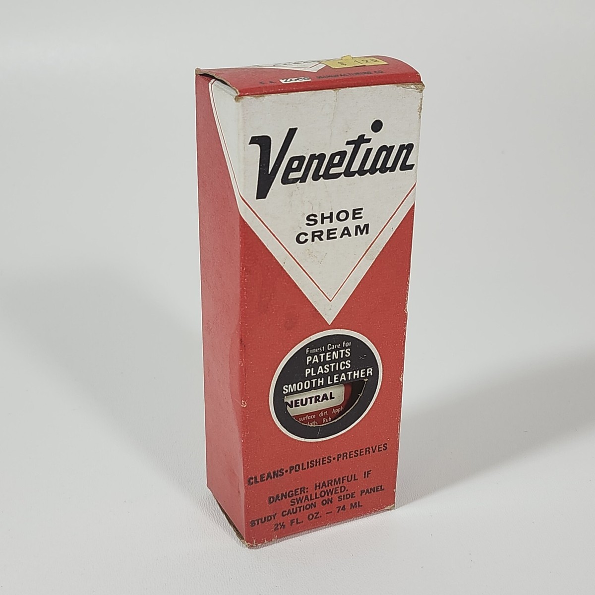 Venetian Shoe Cream Leather Balm Vintage Bottle in Original Box Made in USA