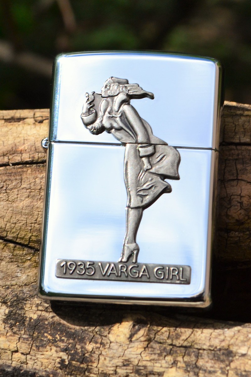 Zippo Lighter - 1935 Varga Girl - Windy - 1993 Collectible Zippo Lighter - 1935 Varga Girl - Windy - 1993 Collectible