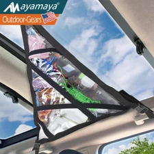 Car Ceiling Cargo Net Cars Interior Roof Organizer Storage Mesh Pocket 3 Handles