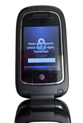 AT&T ZTE Z222 GoPhone - Dark Blue Flip Cellular Phone