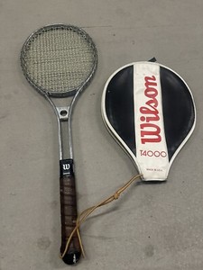 Raquette De Tennis Vintage Wilson T4000 – 70x24cm – Avec Housse – RARE