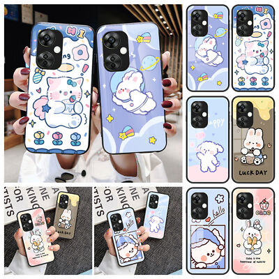 Glass Rabbit Cat Phone Case For Vivo Y39 V50 Y29 Y79 X90 X70 X60 X50 Y78 X30 X80