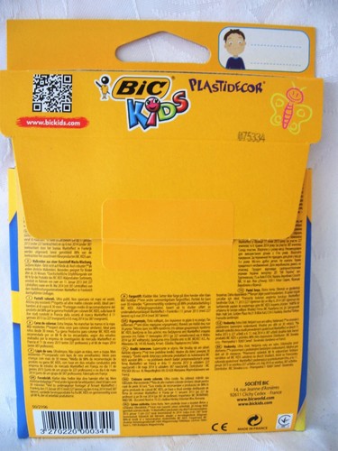Bic Kids Colouring Crayons Plastidecor Pk 12 Vivid Colours Clean Sharpenable - Picture 2 of 6