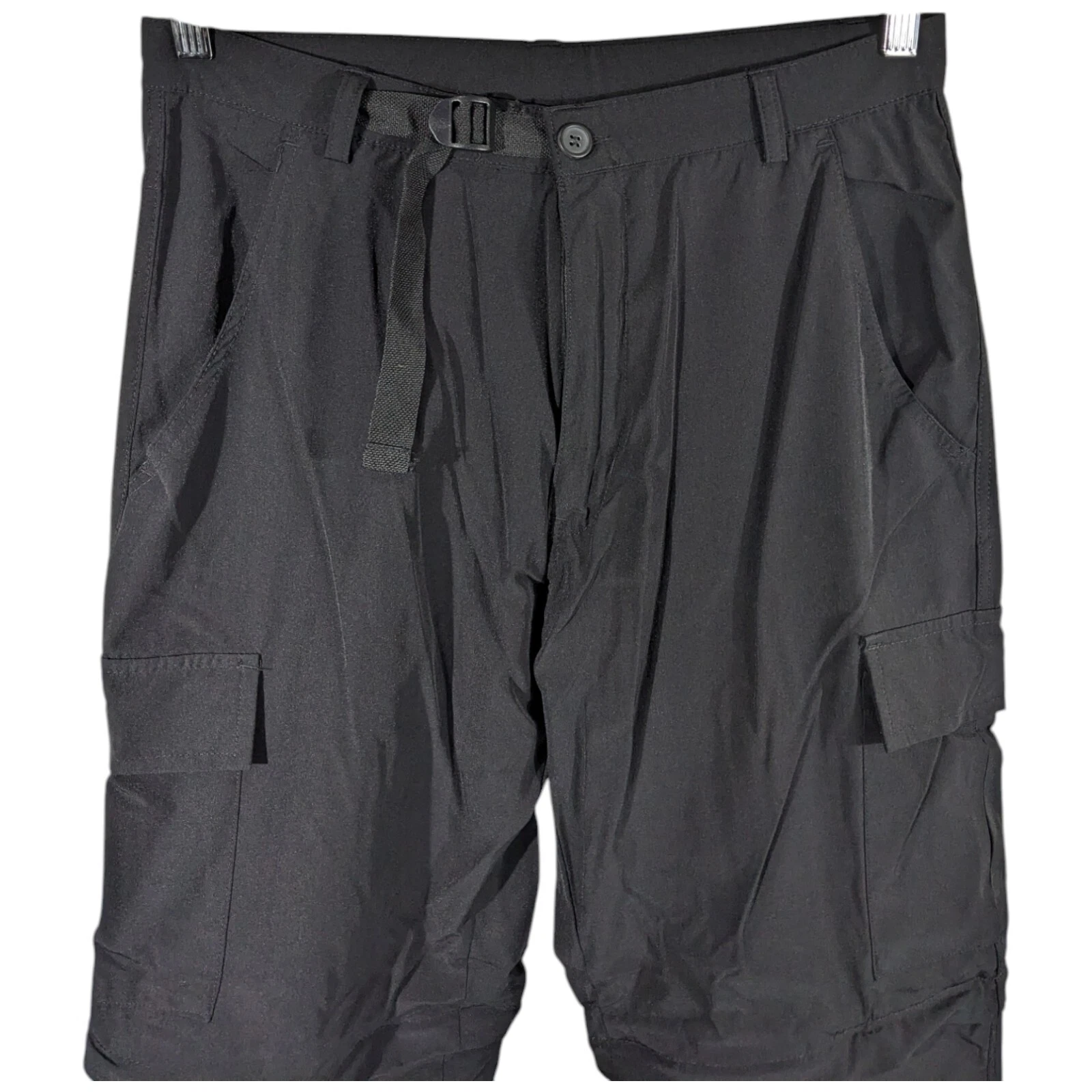 Convertible Cargo Pants 34x32 Hiking Black Rugged Exposure Nylon Stretch (32x32)