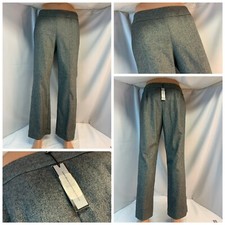 Talbots Classic Side Zip Pants Sz 12 P Gray Wool Poly Nylon NWT 129 YGI L1-125