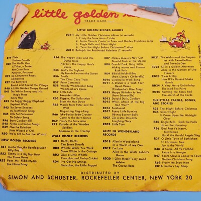 Walt Disney LITTLE TOOT 1951 Vintage Little Golden Record RD28