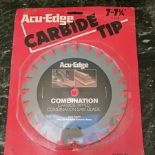 Acu-Edge 7-7 1/4 Carbide Tipped Plywood Circular Table Saw Blade 5/8" Round New