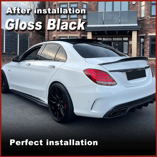 Alerón lateral negro brillante para Benz W205 A205 C205 C63 C43 AMG - Imagen 2 de 13