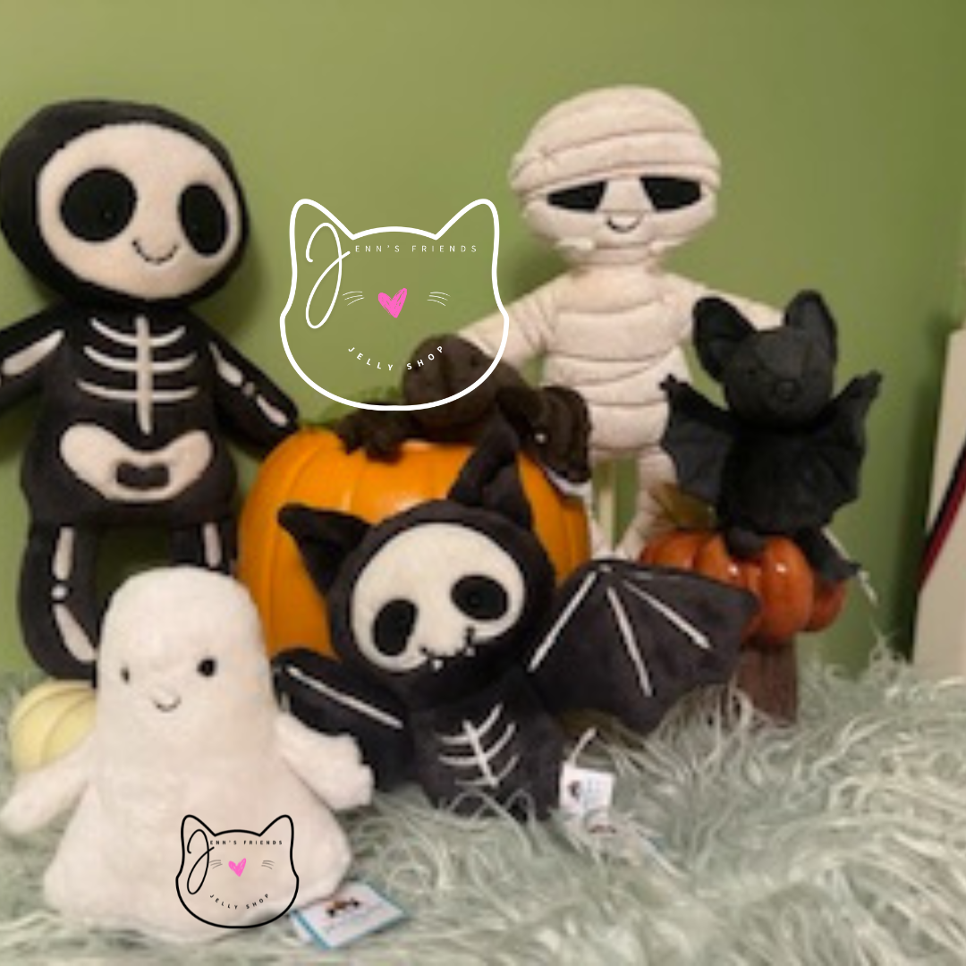 Jellycat SKELEBAT JIM New BNWT RETIRED Halloween Scary Boo Cute