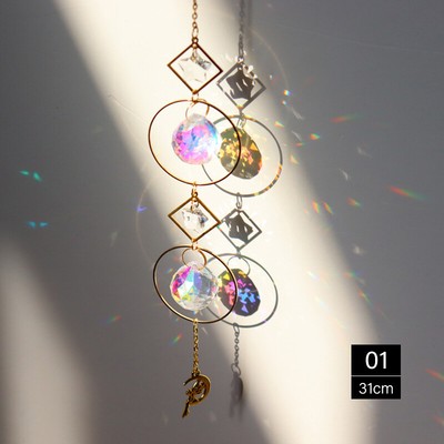 Crystal Wind Pendant Handmade Sun Catcher Light Catcher Handmade DIY DecorCWRO