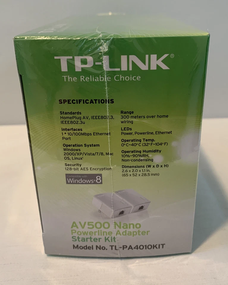 NIP TP-Link AV500 Nano Powerline Adapter Starter Kit Model No. TL-PA4010KIT - Image 3 of 4