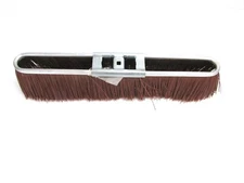 BRUSKE 17" PUSH BROOM HEAD, METAL FRAME WITH BROWN POLY FIBERS, 3-1/4" BRISTLES