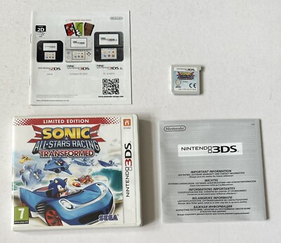 Sonic and & All Stars Racing Transformed Nintendo 3DS Boxed PAL Sega