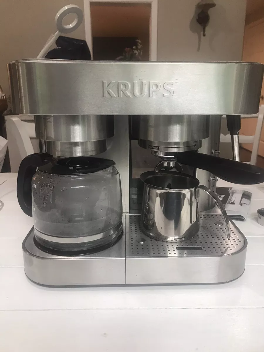 krups espresso machine coffee maker combo XP6040 pre owned stainless tested