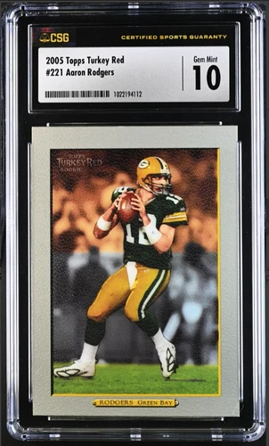 2005 Topps Turkey Red AARON RODGERS #221 Rookie RC CGC 10 Packers NFL Legend