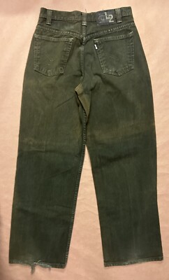 Vintage 1990's Levi's L2 Baggy Fit Rare Green Jeans, Pre-Owned