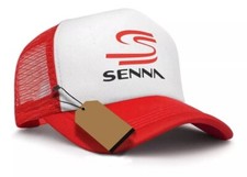 AYRTON SENNA - FORMULA 1 - F1 - RED  WHITE TRUCKER HAT - NEW - ARGENTINA