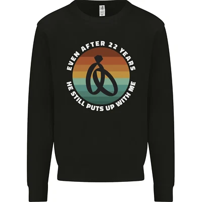 22 Jahr Hochzeitstag 22nd Ehe Herren Sweatshirt Pulli - Bild 1 von 4