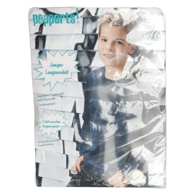 Pepperts, Langarmshirt, Größe: 146/152, Blau, Baumwolle, Print, Jungen #y9W
