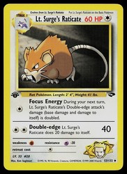 Lt. Surge's Raticate 53/132 Gym Challenge Uncommon