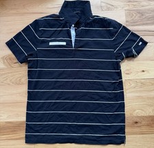 Nike Polo Shirt Mens Large Striped Dri-Fit Standard Fit Golf Performance Large