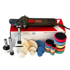 Mini Rotary Car Polisher Machine Buffing with Pads and M14 Extension Shafts