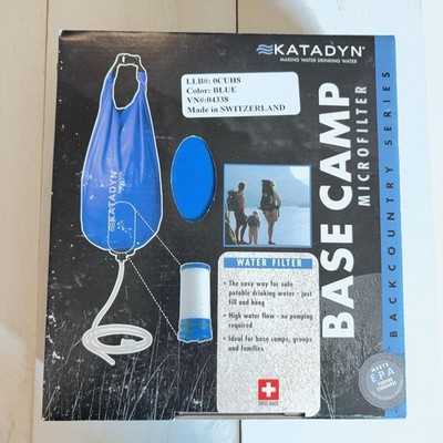 Katadyn Base Camp Microfilter 2.6 Gal Water Bottle Filter Blue Switzerland NEW