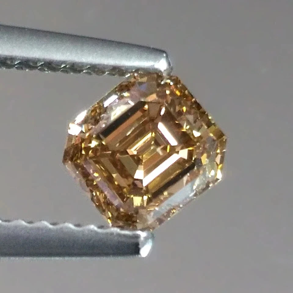 AG Loose Lab-Grown CVD Diamond 5 Ct Asscher Cut Champagne Certified Diamond A+ - Image 2 of 4