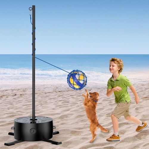 New Version Tetherball Set Heavy Duty , Portable Tetherball Kit with Ball and...