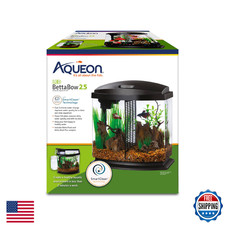 Aqueon 00800198: Aquarium Kit BettaBow Led Blk 2.5G