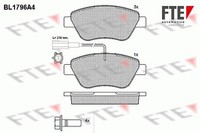 FTE Bremsbelagsatz, Scheibenbremse Vorderachse U.A. FüR Abarth, Alfa Romeo