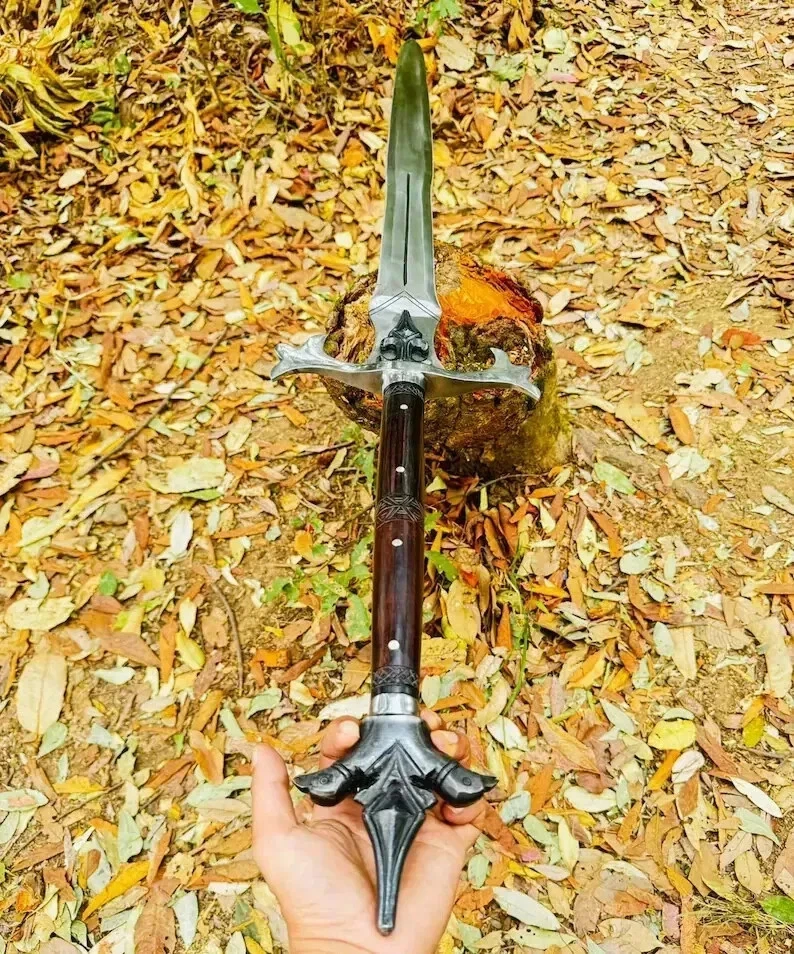Меч викингов ручной ковки из высокоуглеродистой стали средневековый охотничий меч с ножнами - Изображение 2 из 4