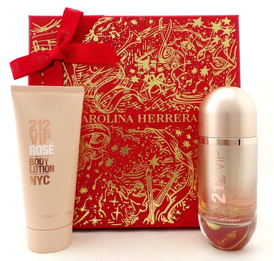 212 VIP ROSE by Carolina Herrera 2.7oz EDP Spray+3.4oz B/Lotion New Women's SET
