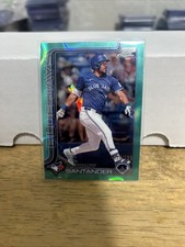 2025 TOPPS CHROME ANTHONY SANTANDER 34/199 AQUA LAVA REFRACTOR BLUE JAYS