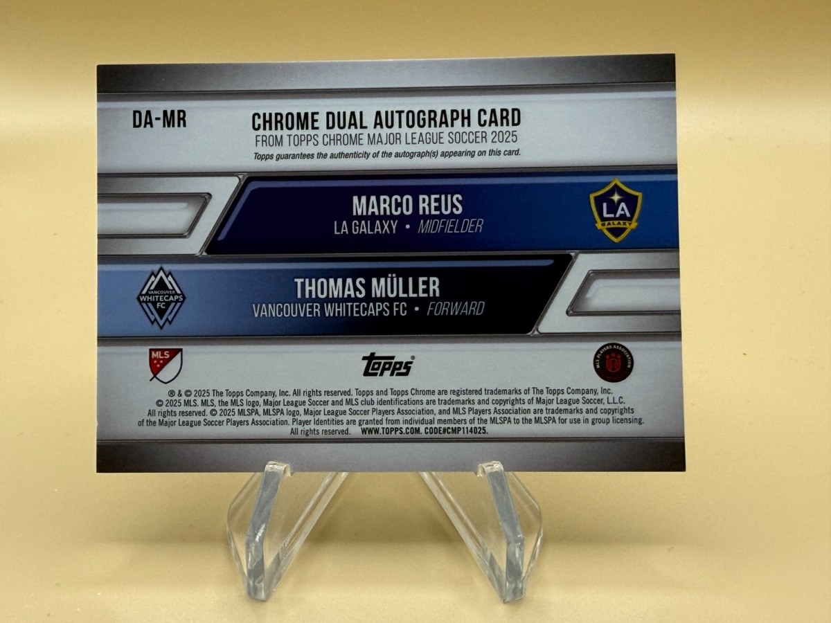 2025 Topps Chrome MLS Dual Auto Marco Reus Thomas Muller /50 #DA