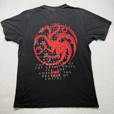 Game Of Thrones Promo T Shirt Adult Sz M - HBO Fire Blood Targaryen