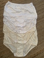 4 Pair NEW Dixie Belle Ivory / White Nylon Size 9 Scalloped Leg Panty Style 719