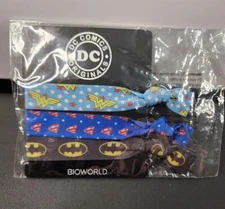DC Comics Elastic Ribbon Hair Ties Loot Crate Exclusive BioWorld Collectible New