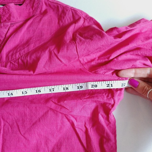 Camicia Fat Face Smock taglia 12 rosa linea lunga cotone top blusa - Foto 13 di 16