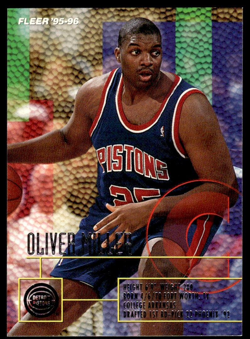 1995-96 Fleer Oliver Miller Detroit Pistons #54